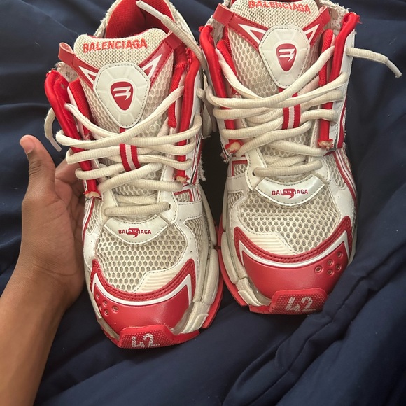 Balenciaga runners red, white plus box - Picture 3 of 3
